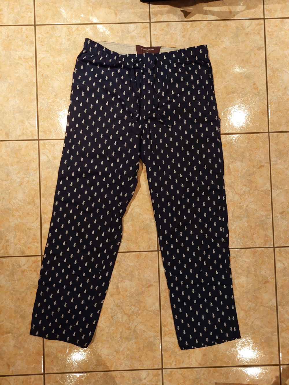 Black Brown 1826 Navy Patterned Drawstring Sleep Pants